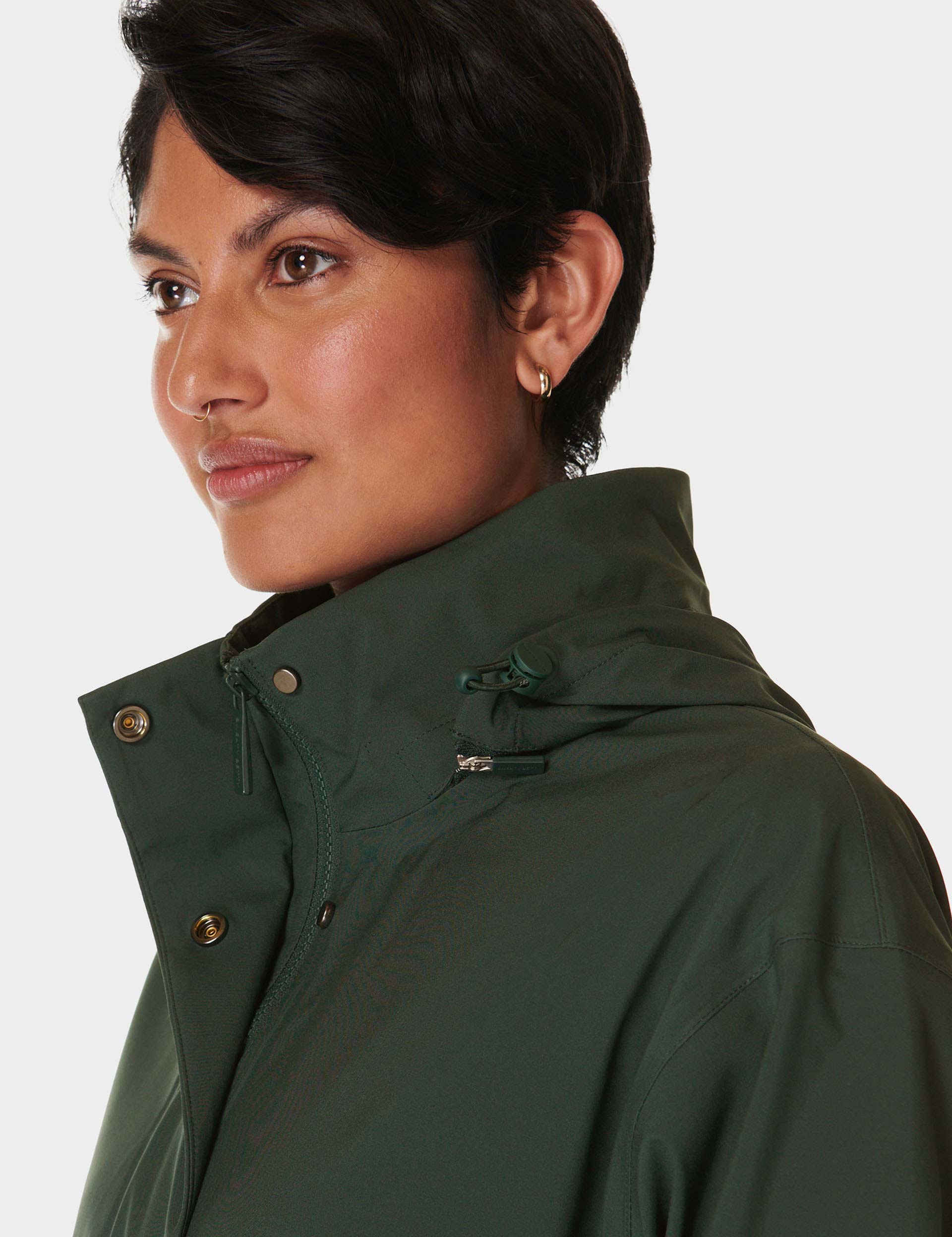 Waterproof Parka Jacket for Men & Women - Lightweight Trek Green Outdoor Raincoat for Hiking, Camping & Travel