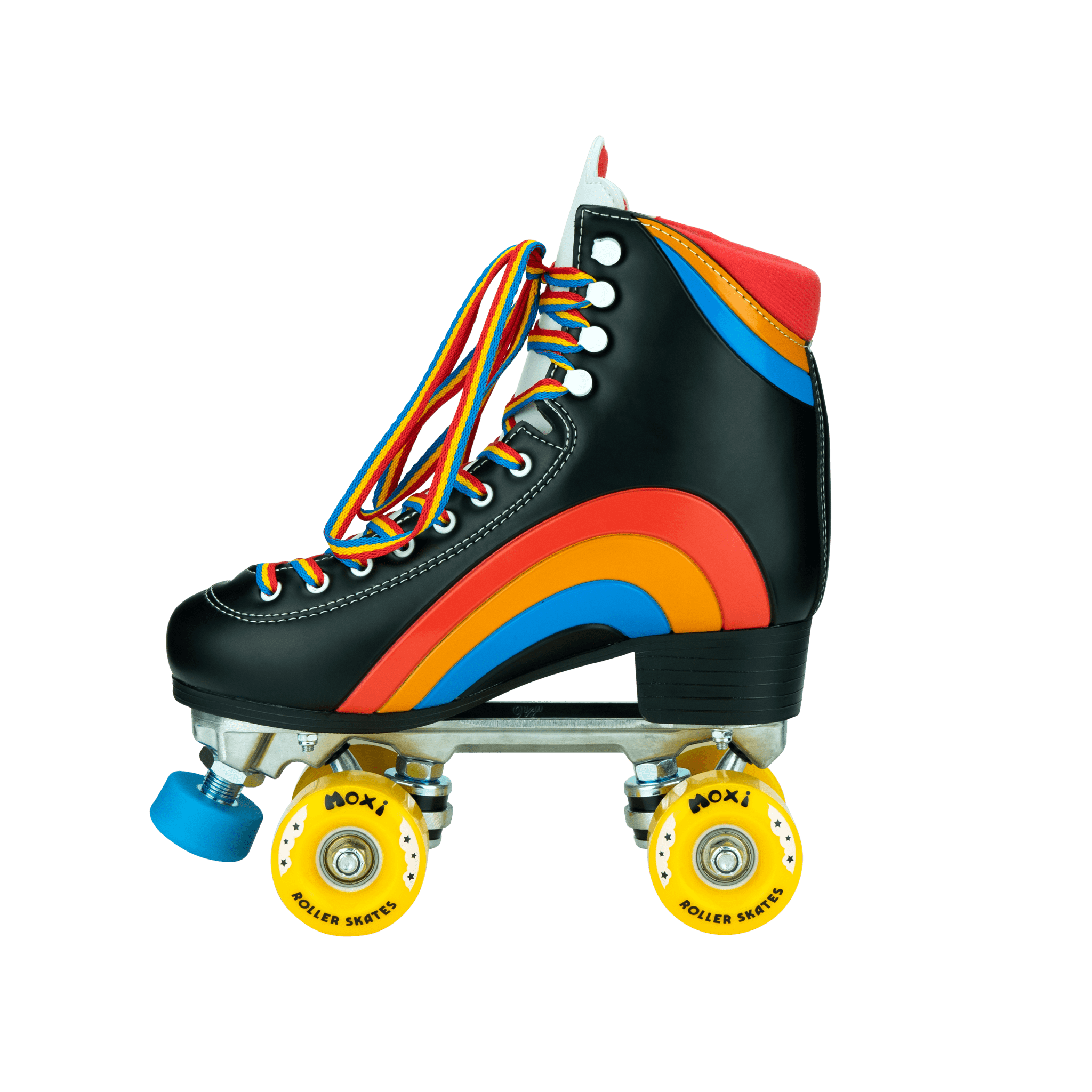 Moxi Rainbow Rider Roller Skates for Women & Girls - Black Asphalt Outdoor/Indoor Skates for Park, Rink & Street Skating