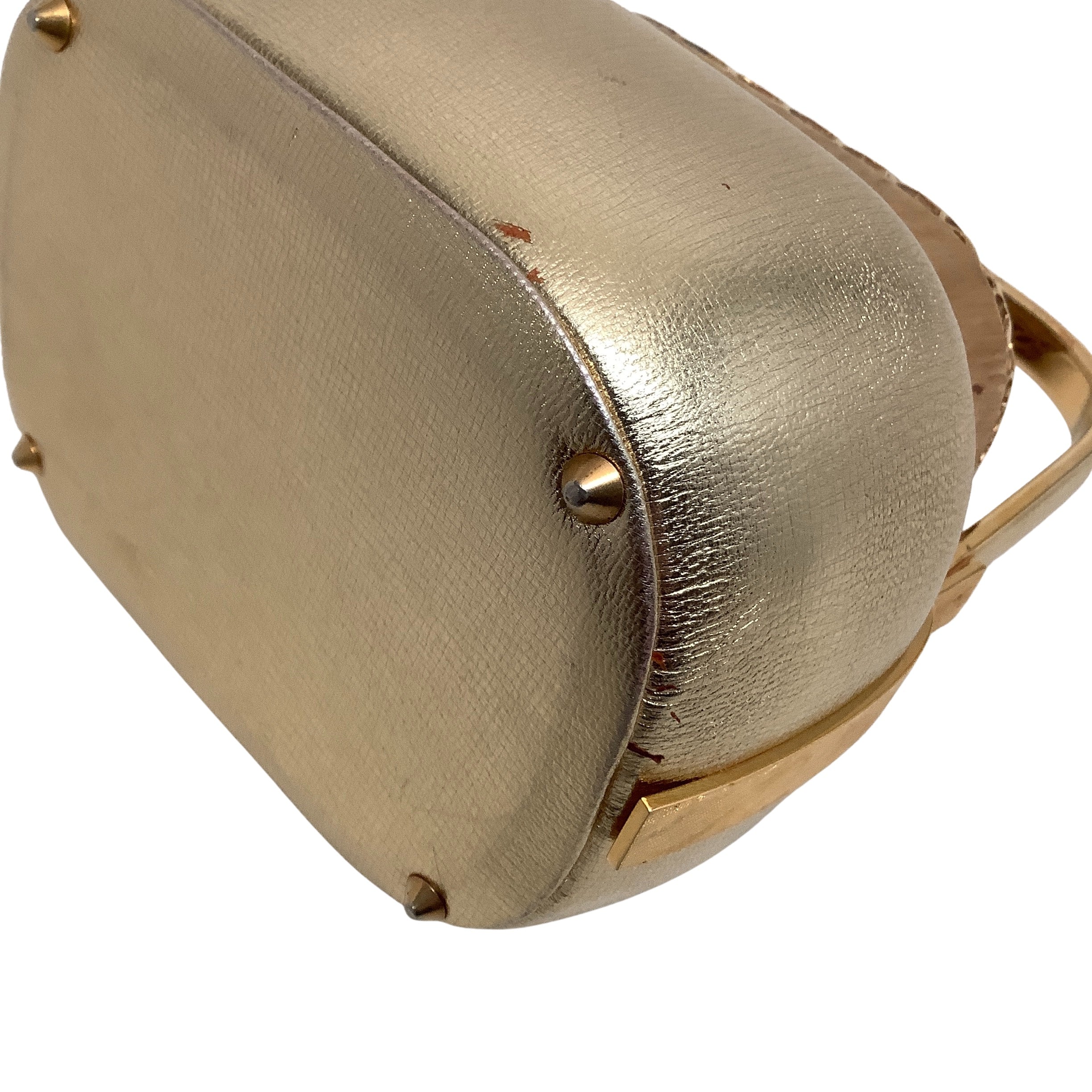 Vintage Judith Leiber Gold Leather Evening Clutch with Metal Mesh Top - Perfect for Formal Events, Weddings & Special Occasions