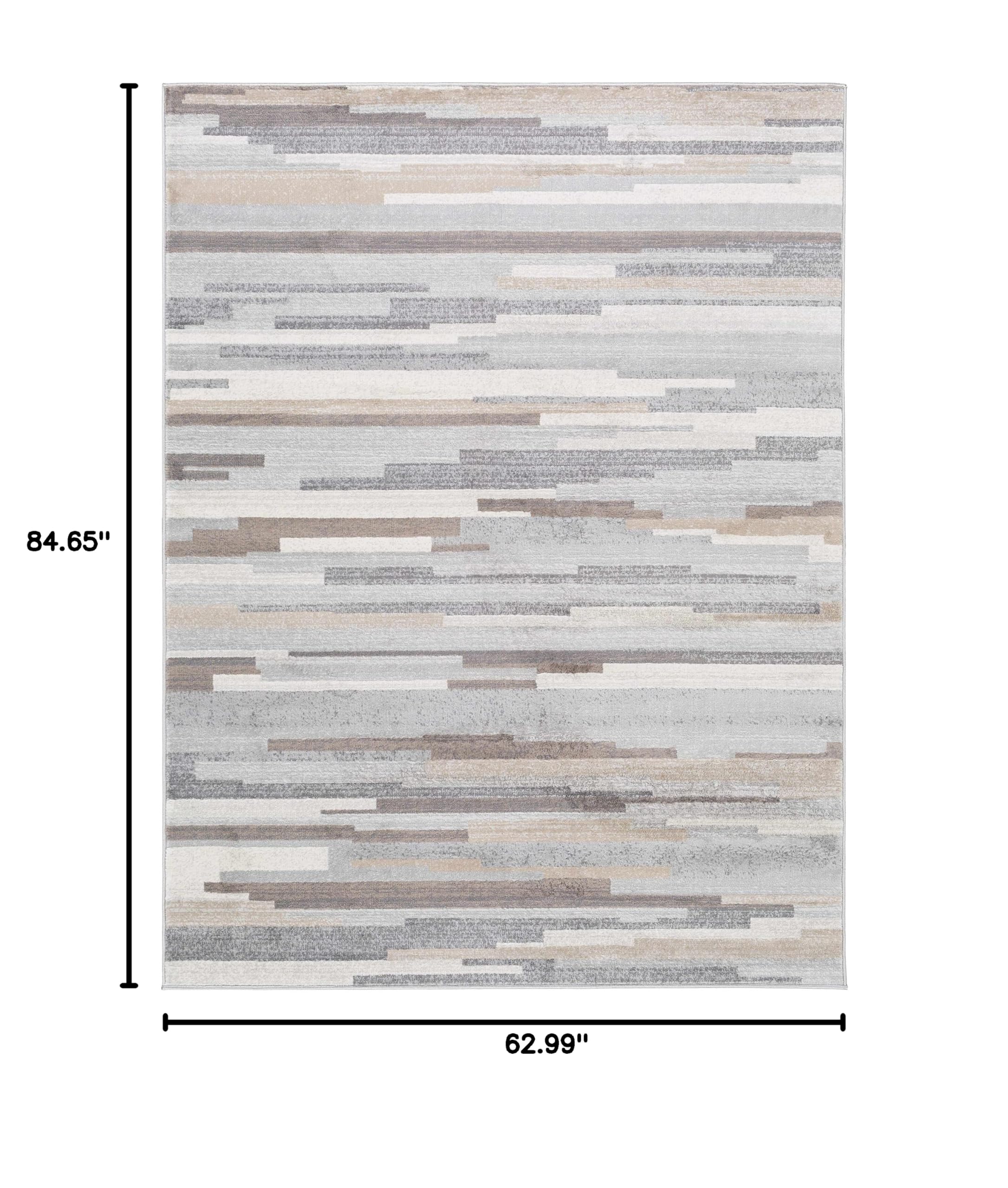 Hauteloom Monkland Modern Gray Area Rug 5'3