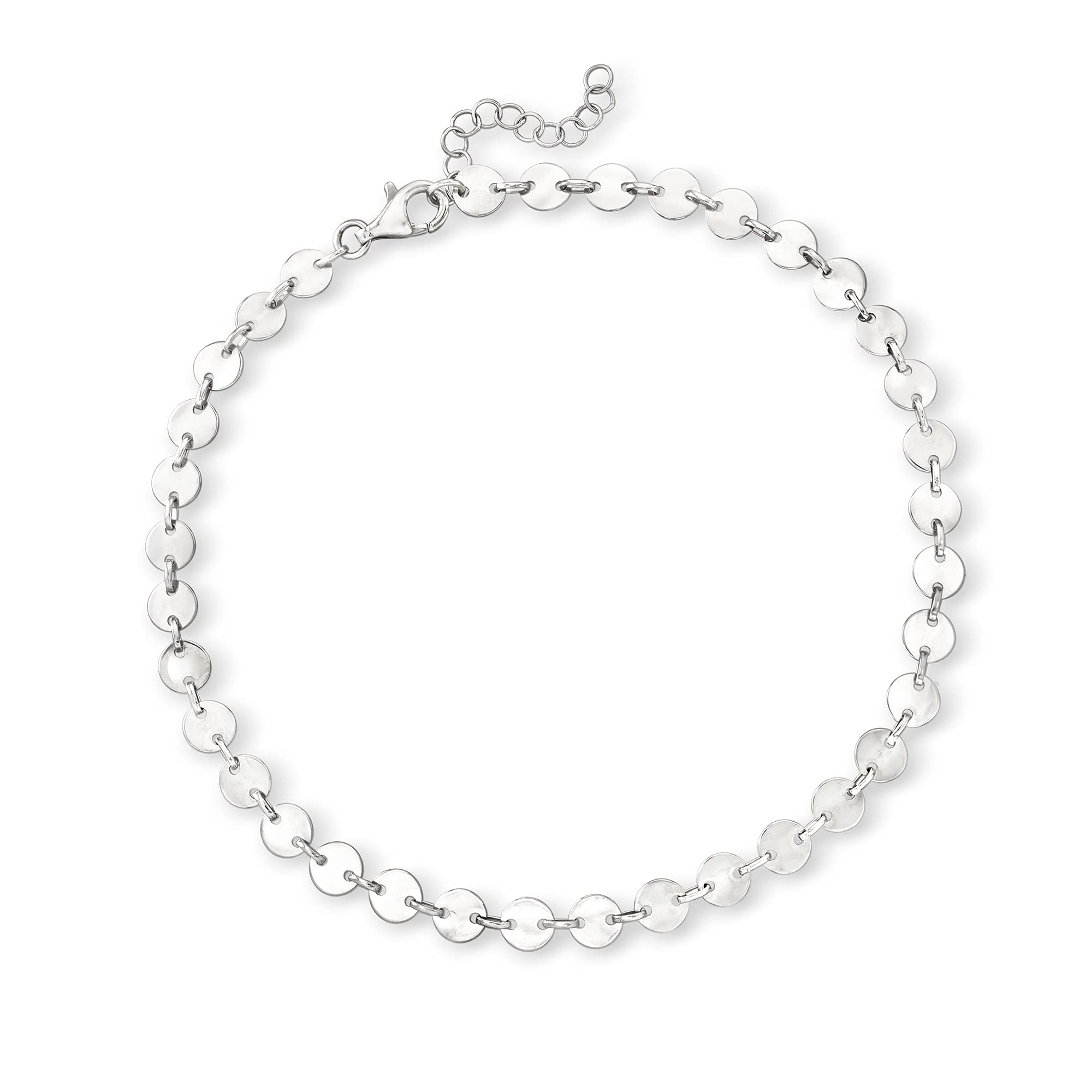 Ross-Simons Sterling Silver Three Anklet Set for Women - Elegant Layered Ankle Bracelets for Beach, Summer & Boho Style Outfits