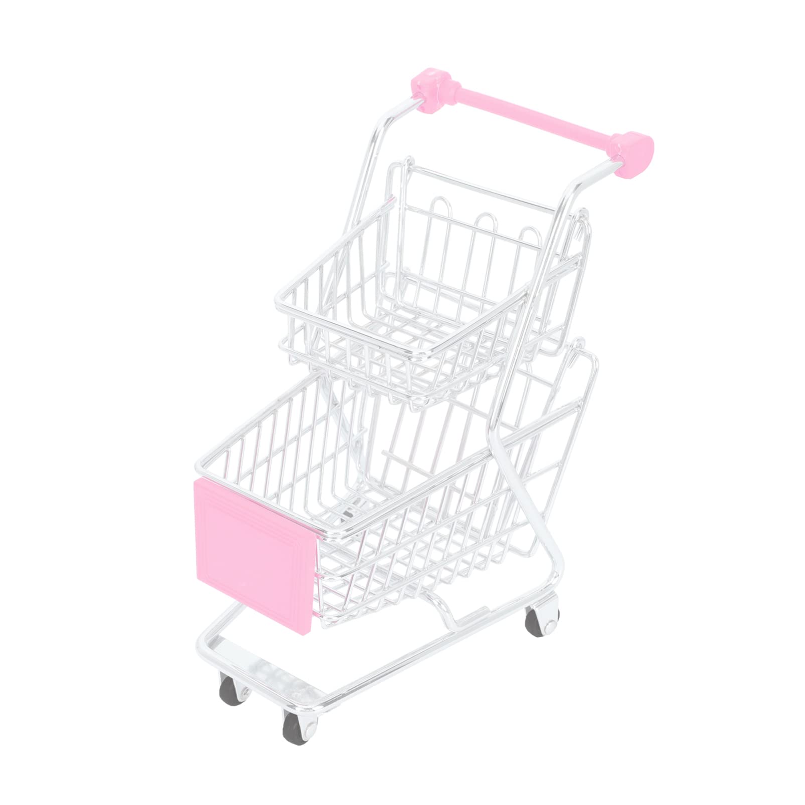 NUOBESTY Mini Supermarket Handcart Toy - Kids Shopping Cart Play Set with Storage Basket, Learning Pretend Play Toy for Toddlers & Preschoolers - Perfect for Home Decor, Classroom, and Role-Playing Games