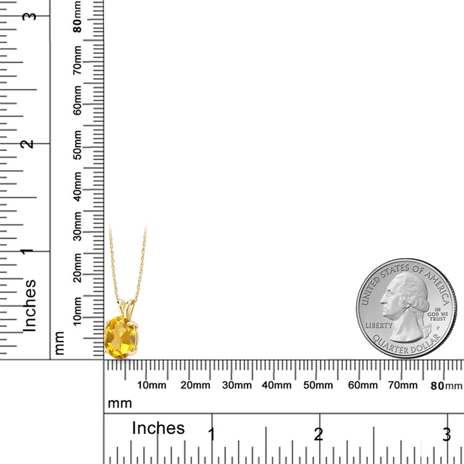 14K Yellow Gold 10X8MM Oval Birthstone Pendant Necklace for Women - 18 Inch Chain | Fine Jewelry Gift for Mom, Wife, Her | Perfect for Birthdays, Anniversaries & Special Occasions