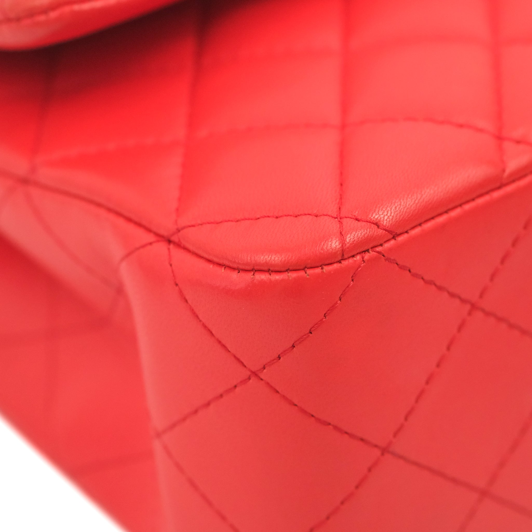 Chanel Classic Medium Double Flap Bag - Red Lambskin Leather with Gold Hardware | Luxury Designer Handbag for Women, Perfect for Parties, Weddings & Everyday Elegance
