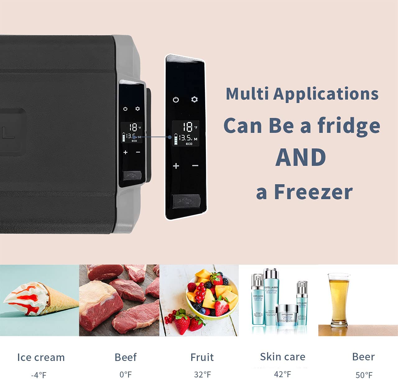 Alpicool T36 12V Portable Car Refrigerator Freezer - Compact Mini Fridge for Road Trips, Camping & Tailgating | Certified Refurbished