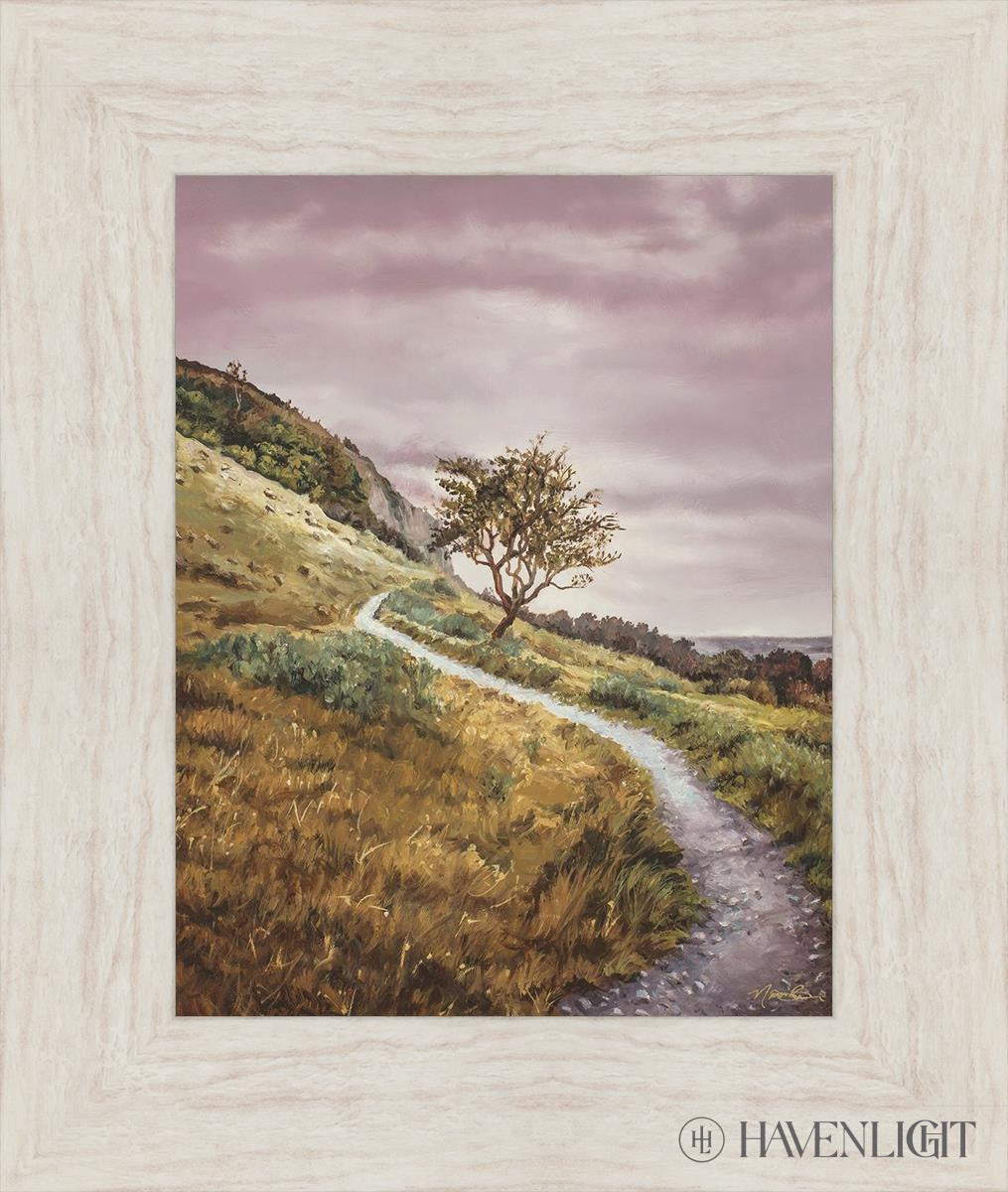 Broken Path Mountain Top Wall Art - Handmade Boho Decor for Living Room, Bedroom & Office - Inspirational Nature Landscape Painting for Home Decor