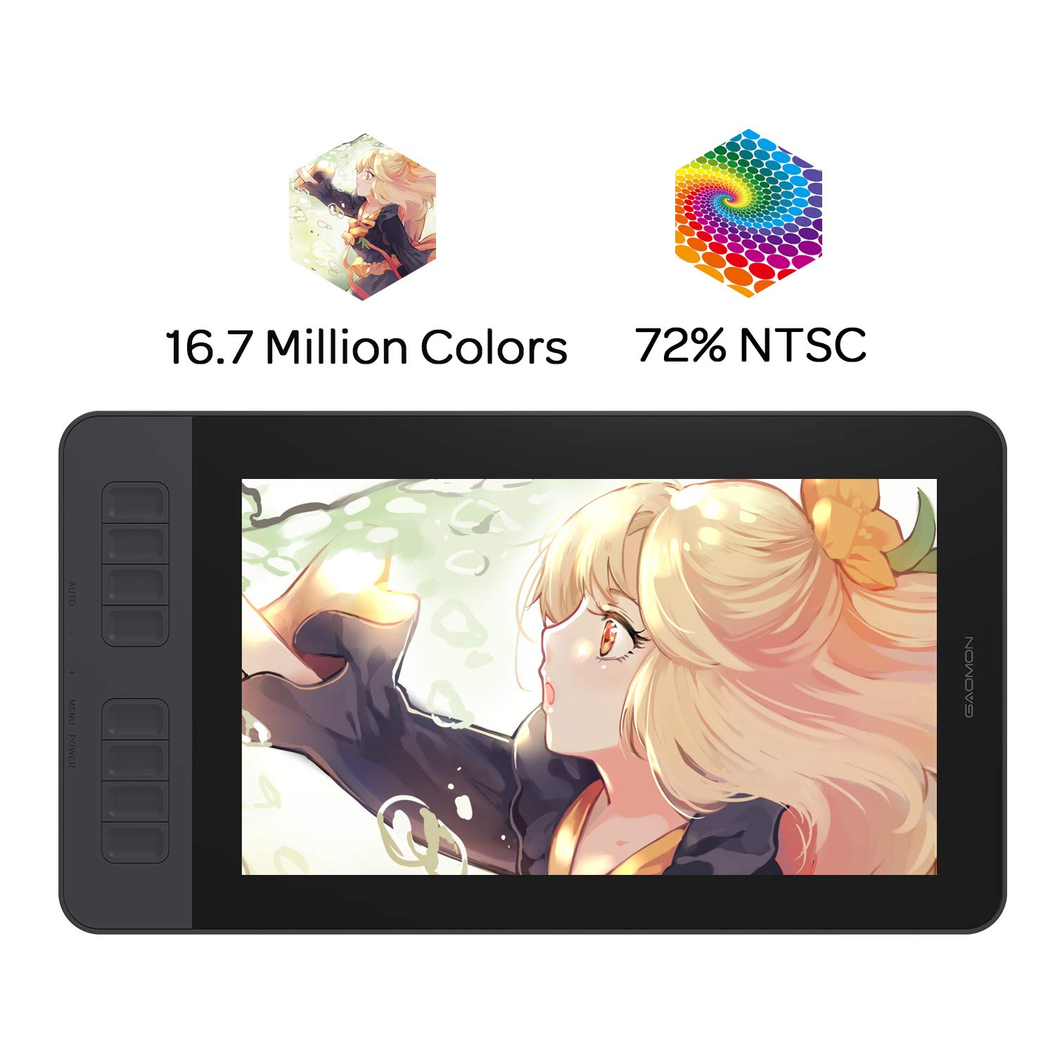 GAOMON PD1161 11.6-inch Drawing Tablet with Screen - Digital Art Graphics Tablet with Battery-Free Stylus & Tilt Support, 8 Customizable Shortcut Keys - Perfect for Digital Painting, Graphic Design, Illustration & Photo Editing - Compatible with Mac & Windows PC - Ideal for Artists, Designers & Creative Professionals