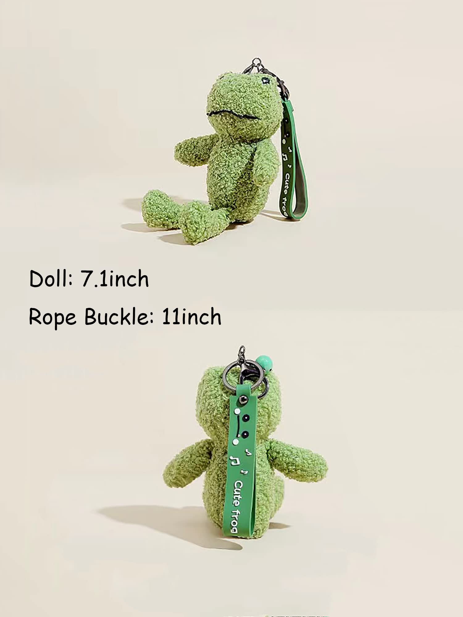 Adorable Frog Plush Keychain - Kawaii Cute Keyring Accessories for Backpacks, Bags, Purse & Car Keys | Perfect Birthday, Christmas, Valentine's Day Gift for Men & Women | Great for Everyday Use, Travel & Key Organization