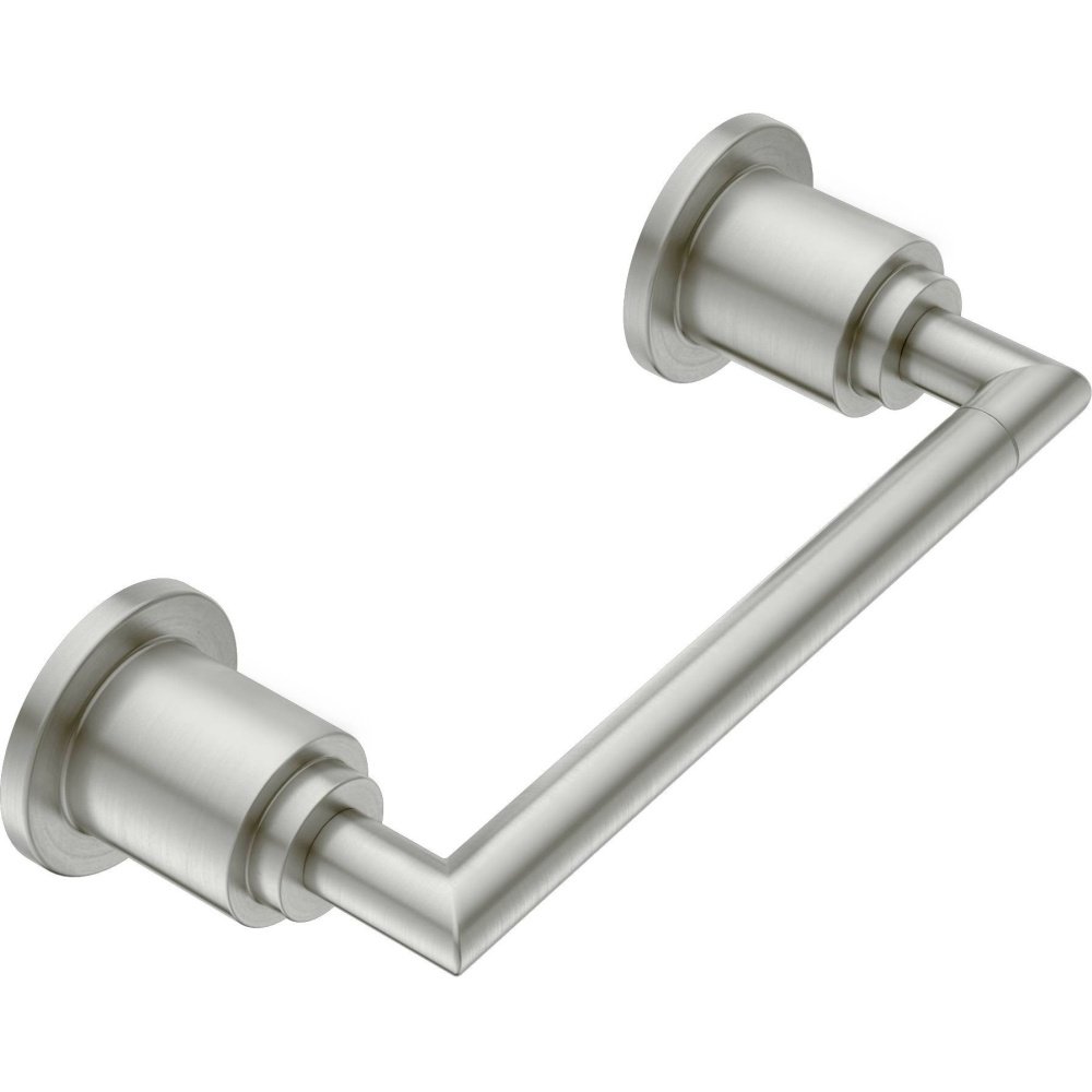 Moen YB0808BN Arris Brushed Nickel Pivoting Paper Holder - Bathroom Tissue Roll Dispenser for Home & Office Use