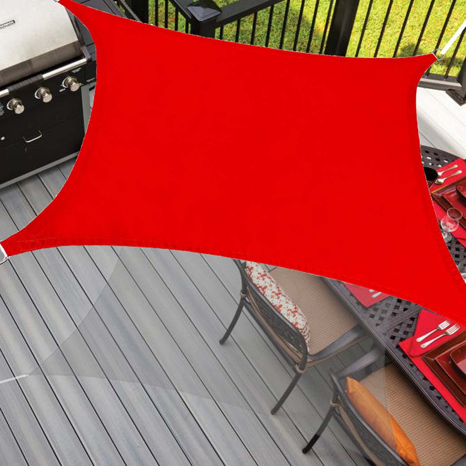 13x13ft Rectangle Sun Shade Sail - UV Block Waterproof Outdoor Canopy for Patio, Backyard, Garden & Lawn - Perfect for Picnics, BBQ, and Outdoor Relaxation
