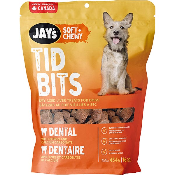 Jay's Soft & Chewy Dental Dog Treats - Natural Teeth Cleaning Snacks for Small & Large Dogs - Perfect for Training Rewards & Oral Care at Home