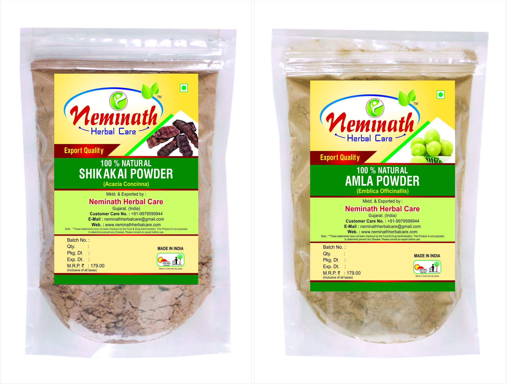 100% Natural Shikakai Pods & Amla Fruit Powder for Hair Growth - Acacia Concinna & Emblica Officinalis Herbal Hair Care Treatment (2 Pack, 200g) - Perfect for DIY Shampoo, Hair Masks & Natural Hair Regrowth