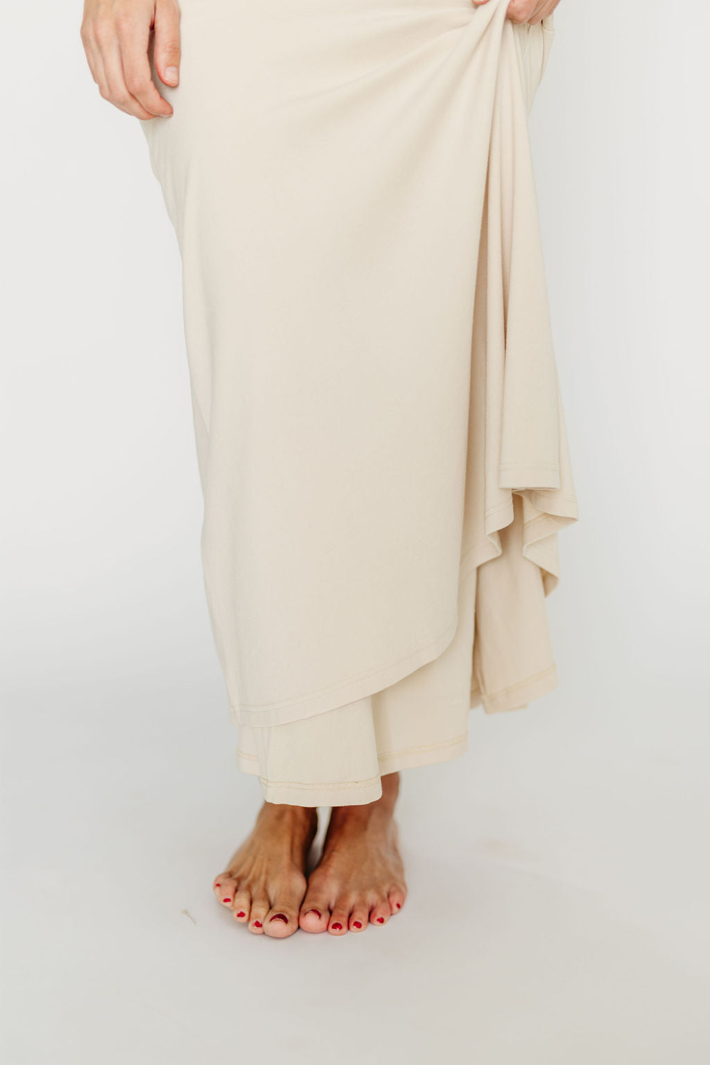 Monroe Ivory Maxi Dress - Bump Friendly Maternity Dress for Women | Comfortable & Stylish Pregnancy Outfit for Casual Wear, Baby Showers & Special Occasions