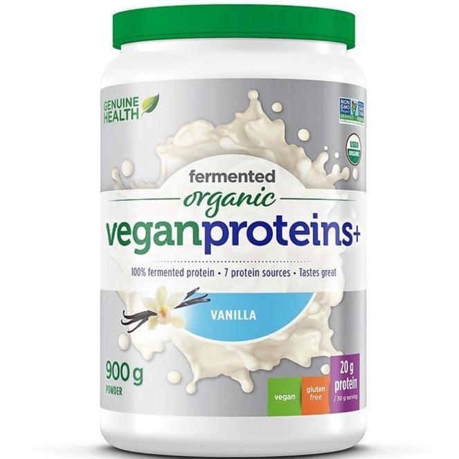 Organic Vegan Protein Powder - Fermented Plant-Based Vanilla Flavor, 900g | Gluten-Free, Non-GMO, Dairy-Free | Perfect for Smoothies, Baking & Post-Workout Recovery