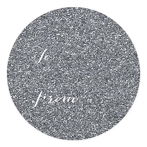 Silver Glitter Printed Whimsical