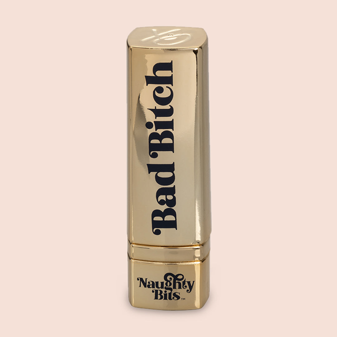 Naughty Bits™ Bad Bitch™ Lipstick Vibrator - Discreet Bullet Vibrator for Women, Powerful Mini Vibrating Massager for Clitoral Stimulation & G-Spot Play - Perfect for Travel, Date Night & Solo Pleasure