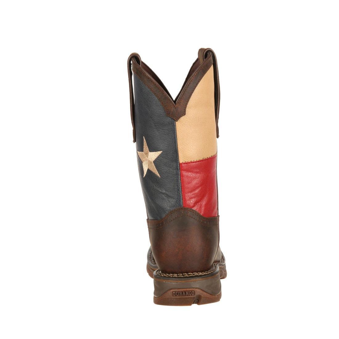 Rebel Steel Toe Texas Flag Western Boots for Men - Durable Work Boots with USA Flag Design - Perfect for Cowboy Riders, Construction & Outdoor Work