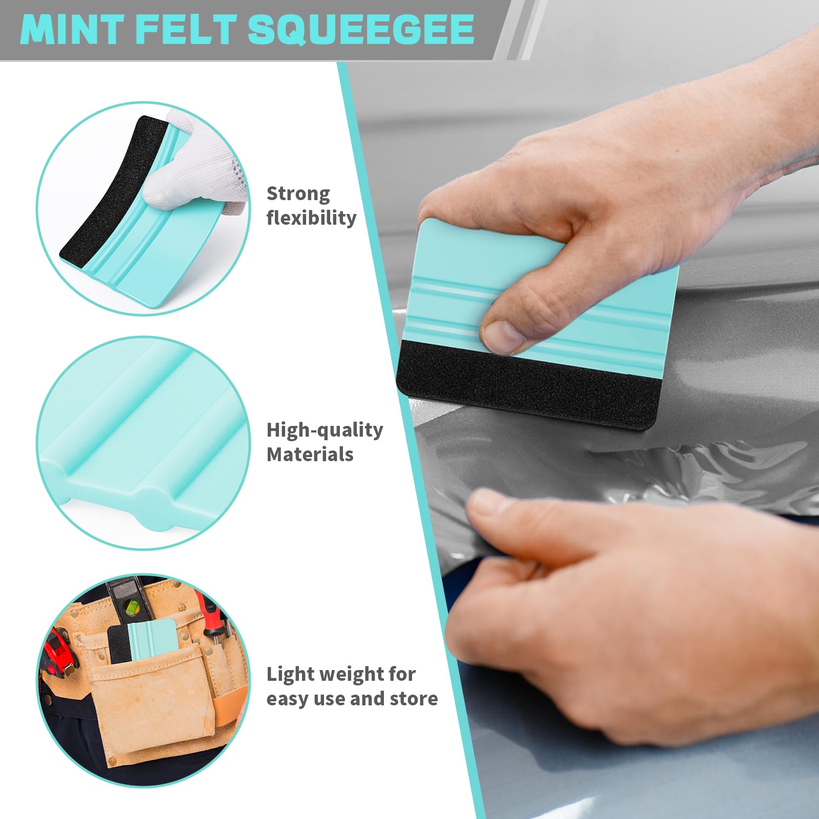 GIRAFVINYL Wallpaper Tool Kit - Wallpaper Smoothing Tool for Peel and Stick Contact Paper, Window Film Installation - Perfect for Home Decor, DIY Projects & Wallpaper Application
