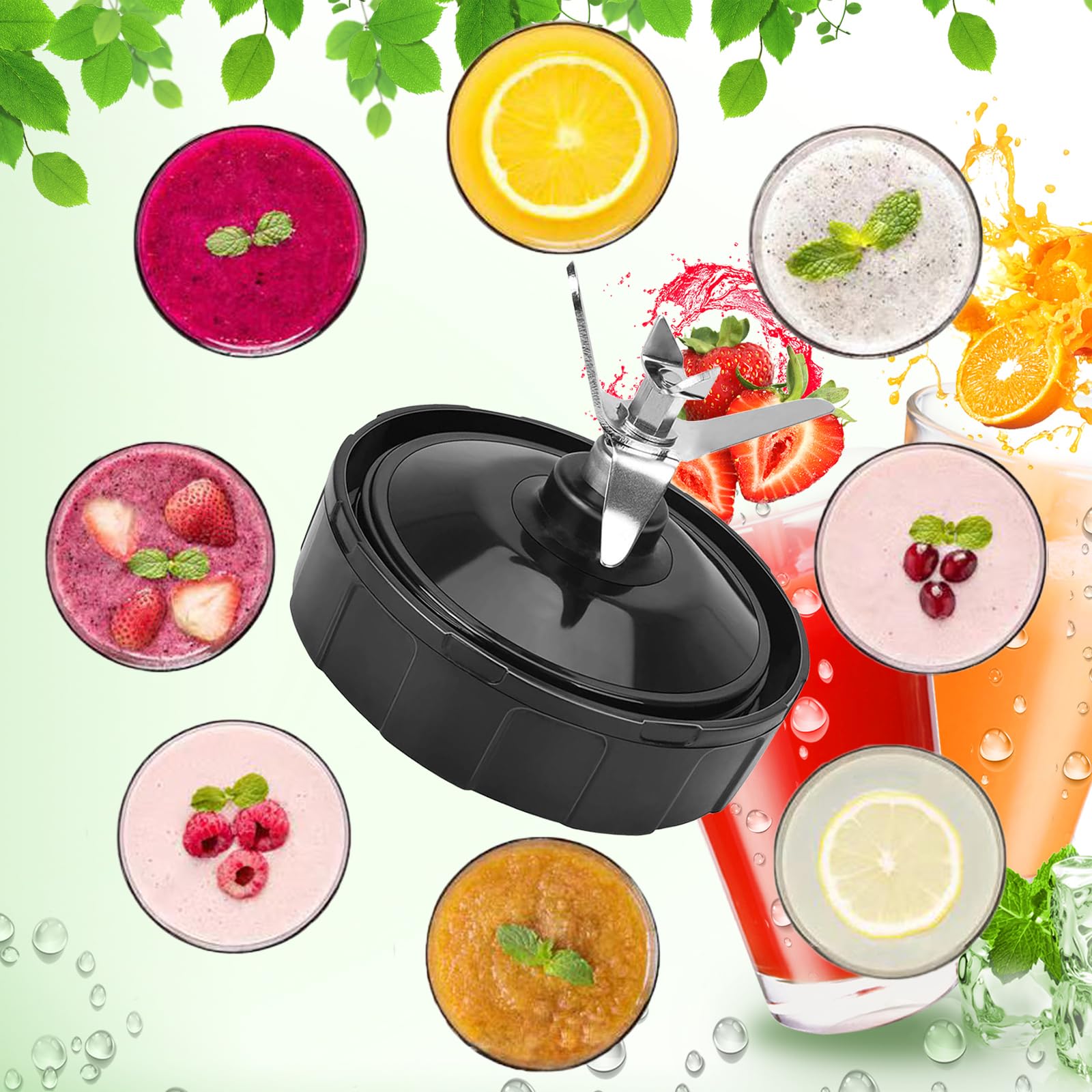 Ninja Blender Replacement Parts - 24oz Cup & 7-Fin Blade for BL480, BL642, BN401 | Perfect for Smoothies & Travel