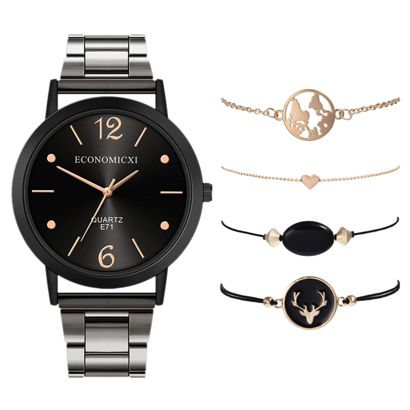 Luxury Women's Quartz Watch with Gemstone Bracelet - Elegant & Stylish Wristwatch for Women - Perfect for Daily Wear, Office, Parties & Special Occasions