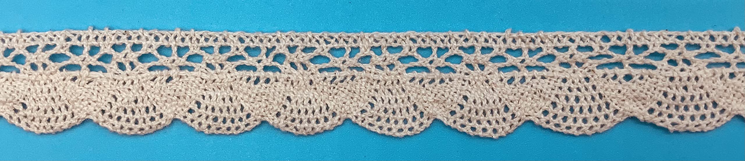Natural 7/8 Inch Cluny Lace Trim - 24 Yards Bulk Roll for Wedding Dresses, Costumes & DIY Crafts