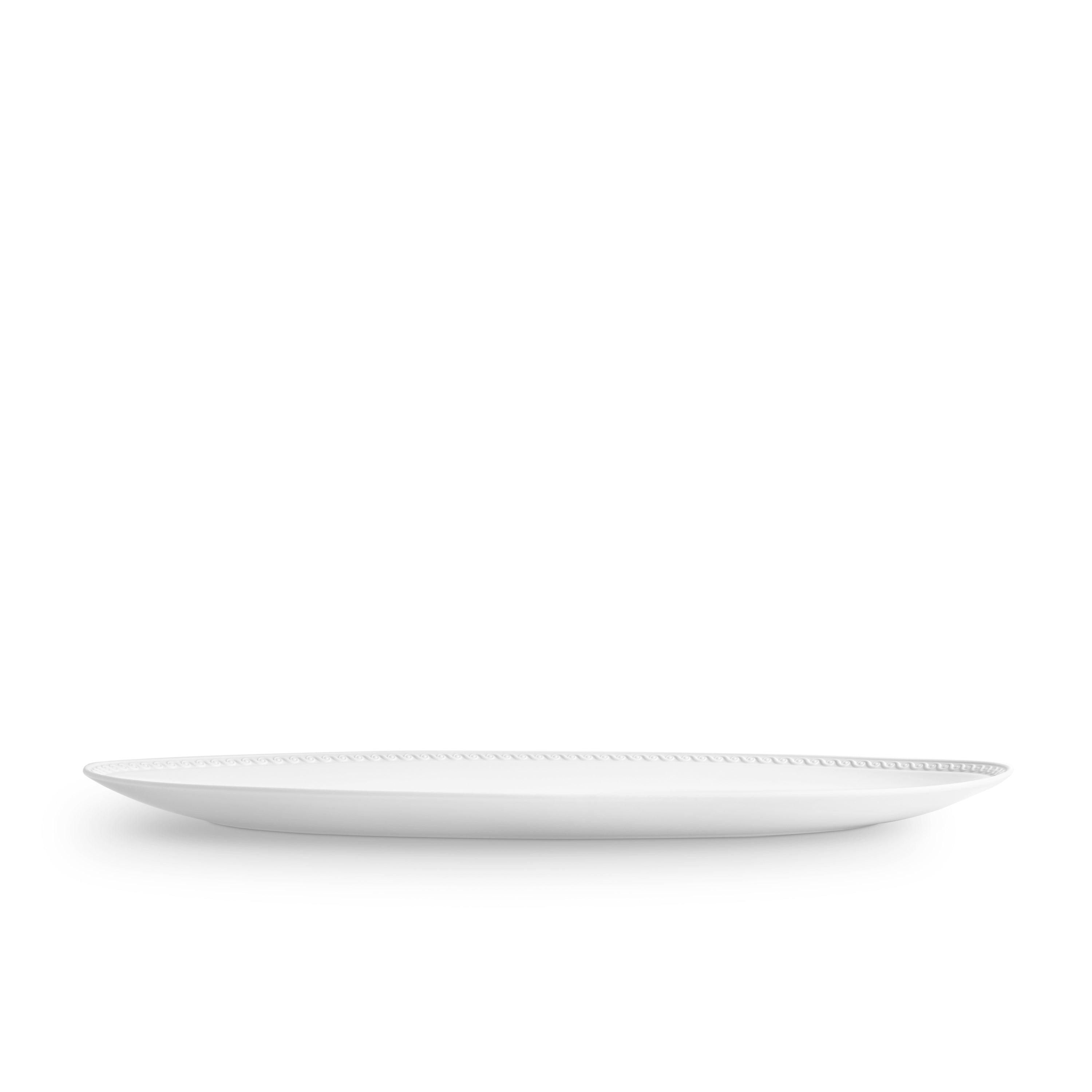 Neptune Oval Platter - Large White Ceramic Serving Dish for Entertaining, Parties & Holiday Dining | Elegant Appetizer & Cheese Tray