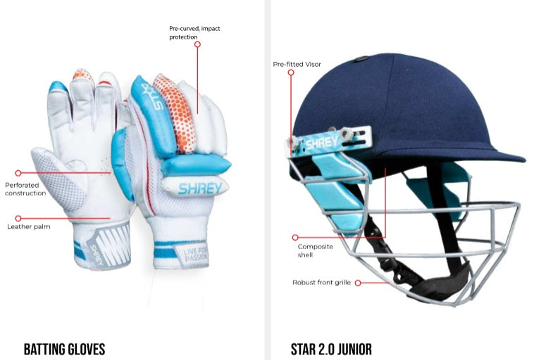 Shrey Star Full Cricket Kit with Helmet - Complete Cricket Gear Set for Practice & Matches - Perfect for Training, Games & Outdoor Sports