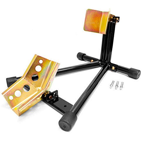 Universal Motorcycle Wheel Chock - Self-Locking Bike Stand for Harley Davidson, Yamaha, Honda, Kawasaki, Suzuki, Ducati & BMW - Fits Sport, Street, Cruiser & Touring Bikes - Perfect for Garage Storage, Bike Maintenance & Transport