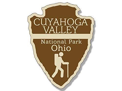 3x4 Inch Arrowhead Shaped Magnetic Vinyl Sticker - Cuyahoga Valley National Park Souvenir for RV, Camping & Hiking Enthusiasts | Perfect for Coolers, Cars, Lockers & Outdoor Gear