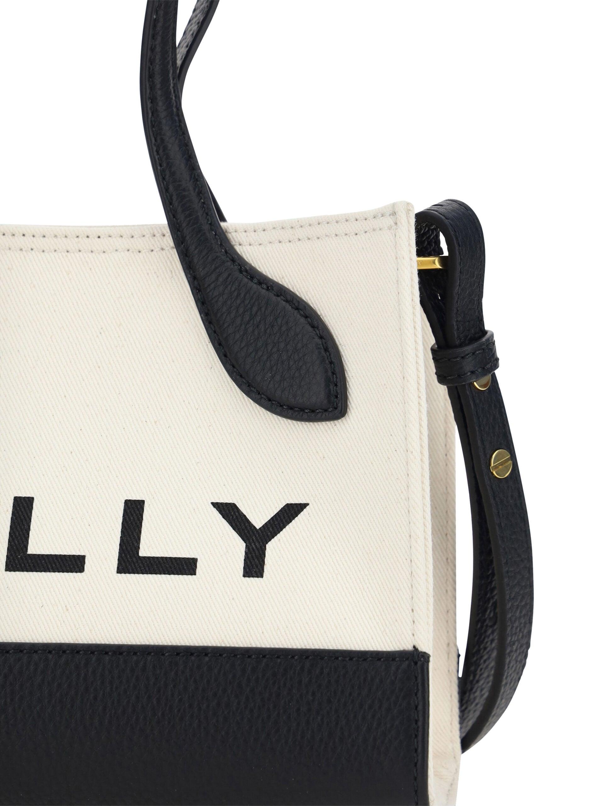Bally White and Black Leather Mini Handbag for Women | Stylish Crossbody Purse | Perfect for Date Night, Work & Travel | Luxury Designer Handbag