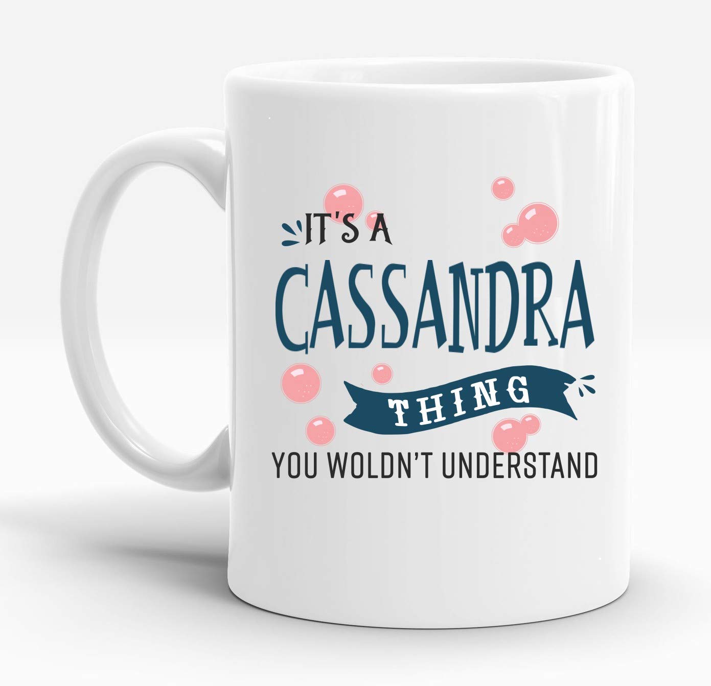 11Oz Ceramic Coffee Mug - Perfect Christmas Gift for Wife, Women, Her | Unique 'It's a Cassandra Thing You Wouldn't Understand' Design | Great Wedding Anniversary, Birthday & Holiday Present Idea | Ideal for Coffee, Tea & Hot Drinks at Home or Office