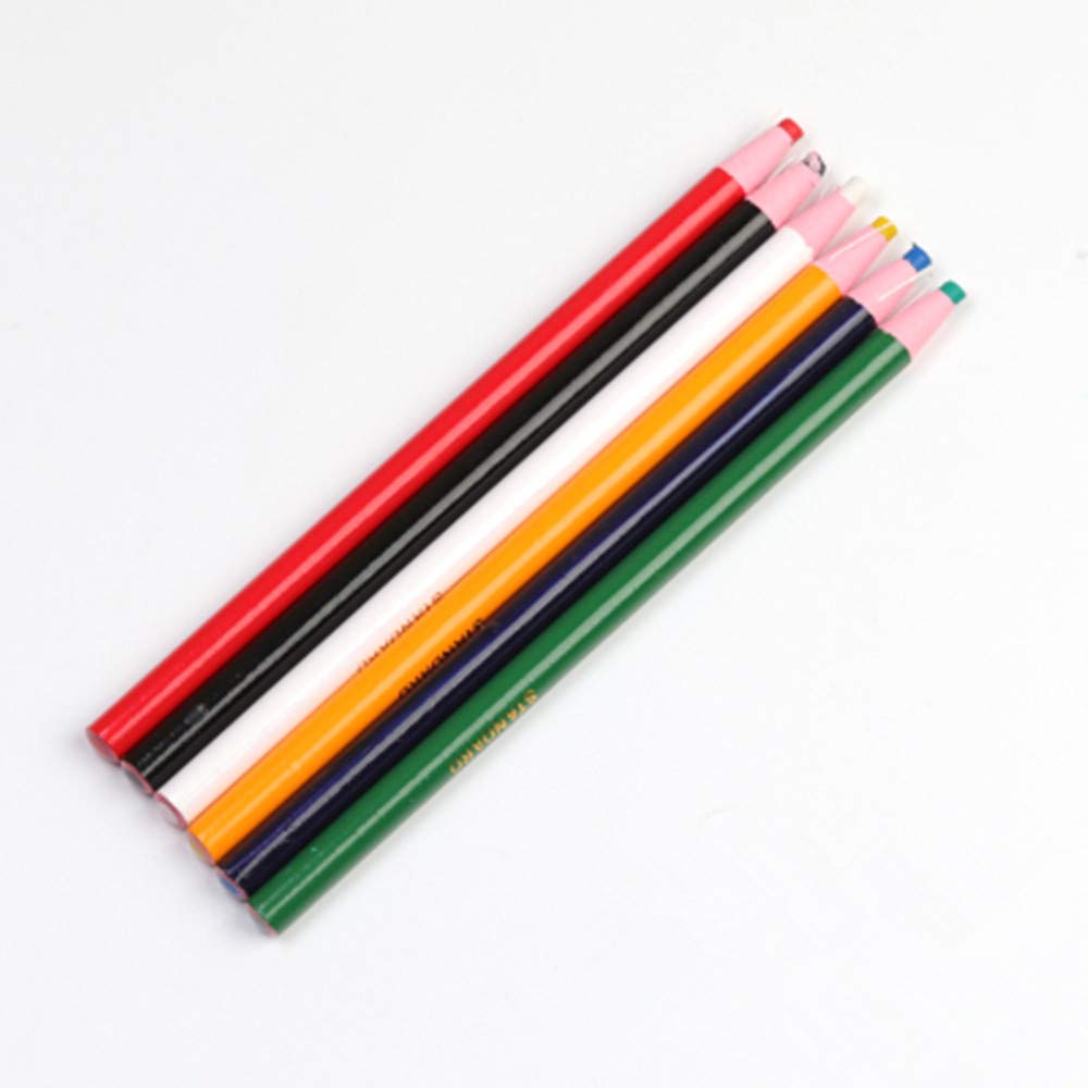 BEIFU FORM Sewing Marking Pencil - Tailor Chalk for Fabric, Free Cutting Chalk, 6 Colors (12pcs) - Perfect for Sewing, Quilting, Dressmaking & DIY Crafts