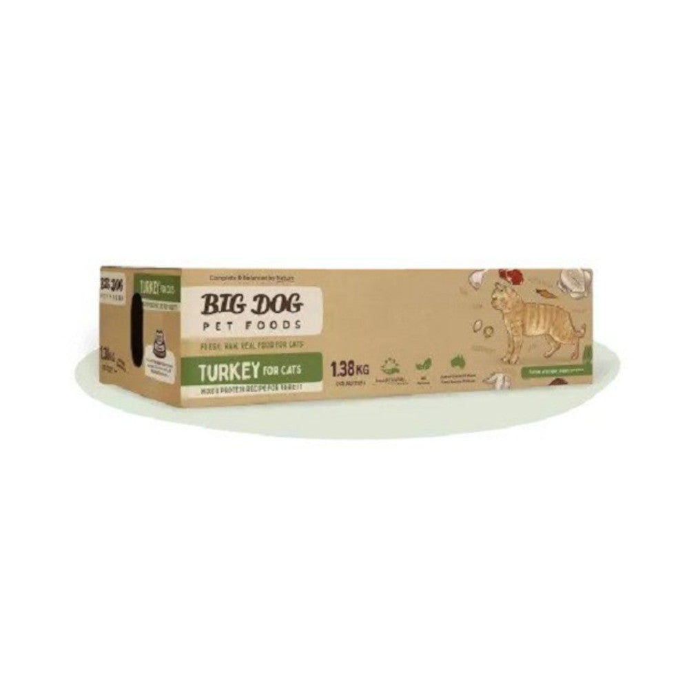 Premium Frozen Raw Turkey Cat Food - Grain-Free, High-Protein Natural Diet for Cats - Perfect for Indoor & Outdoor Felines, Mealtime & Training Treats