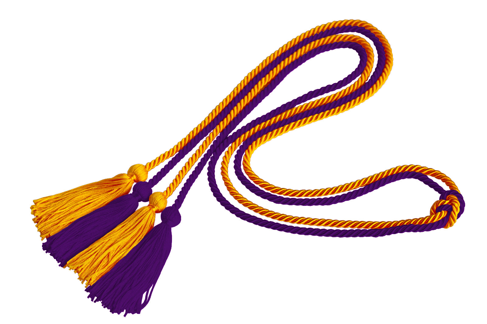 Greek Honor Cords for Graduation - Academic Achievement Sash in Gold & White - Perfect for High School & College Graduation Ceremonies