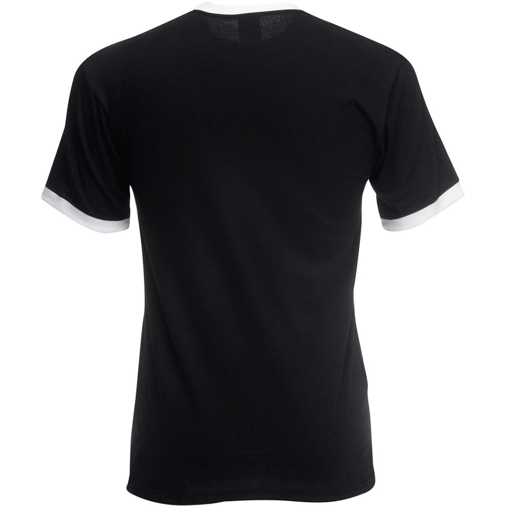 Fruit of The Loom Men's Ringer Short Sleeve T-Shirt | Comfortable Cotton Blend Tee for Casual Wear & Everyday Outfits | Perfect for Gym, Lounge & Street Style