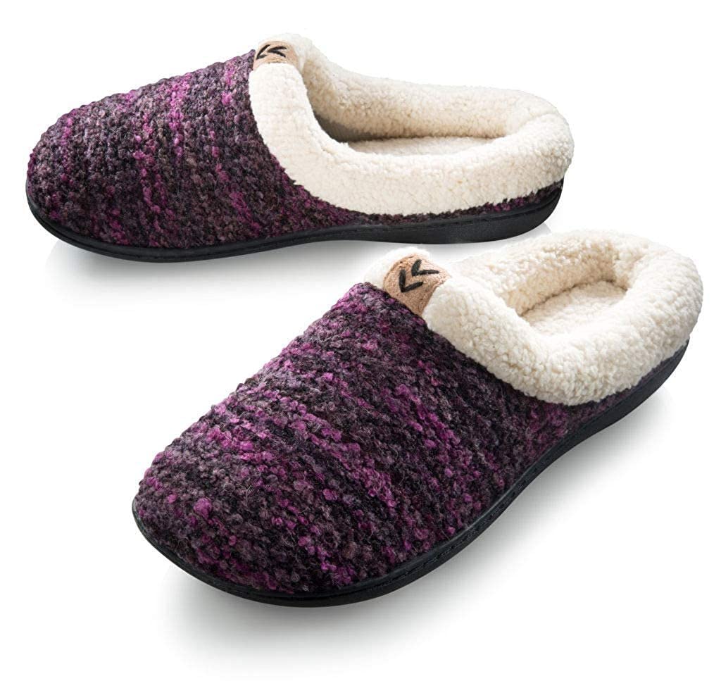Mother and Daughter Matching Slippers - Cozy Crochet Knitted Fleece-Lined Clogs for Mommy and Me | Perfect for Family Bonding, Christmas Gifts & Indoor Comfort