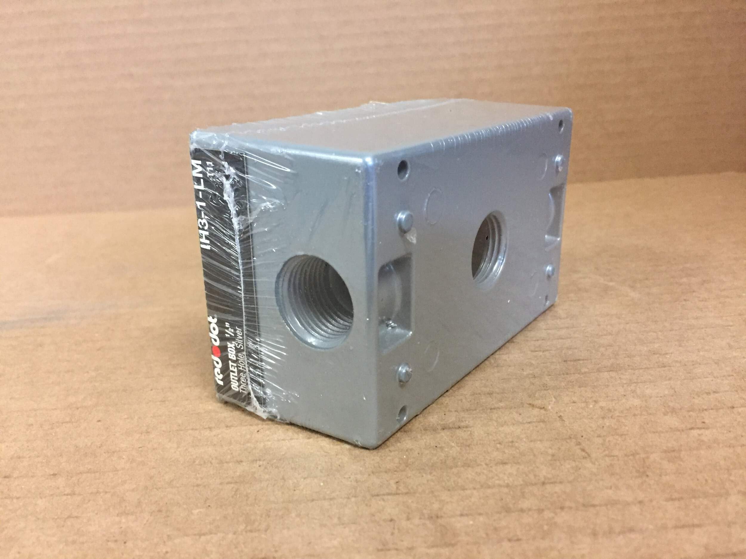3 Hole Outlet Box BOX01038/IH3-1-LM - Electrical Junction Box for Home & Commercial Wiring, DIY Projects, and Electrical Installations