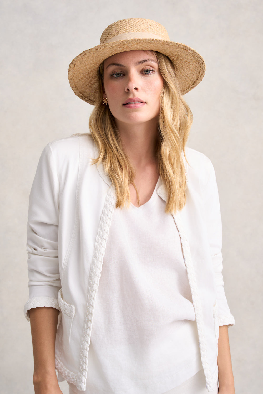 Venetian Boater Hat for Women & Men - Natural Straw Summer Hat for Outdoor, Beach, Wedding & Party - Classic Wide Brim Sun Hat