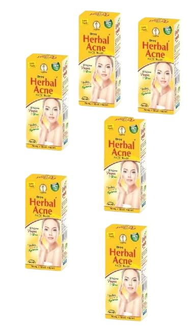 Omni Herbal Acne Face Wash 60ml (6-Pack) - Natural Acne Treatment for Clear Skin | Daily Face Cleanser for Oily & Sensitive Skin | Perfect for Teen & Adult Acne Care Routine