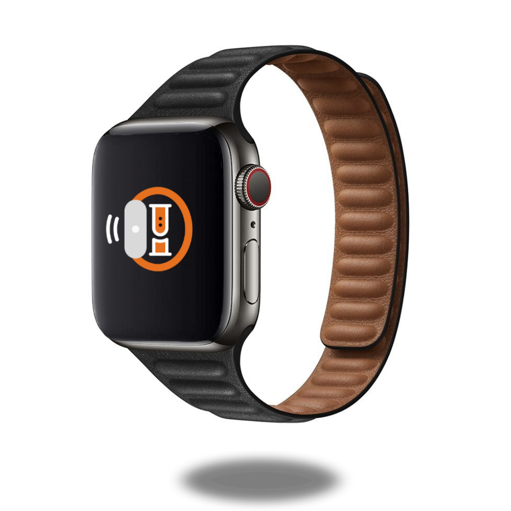 Two-Tone Slim Leather Link Loop Bracelet - Elegant & Adjustable for Women | Perfect for Casual, Office & Special Occasions