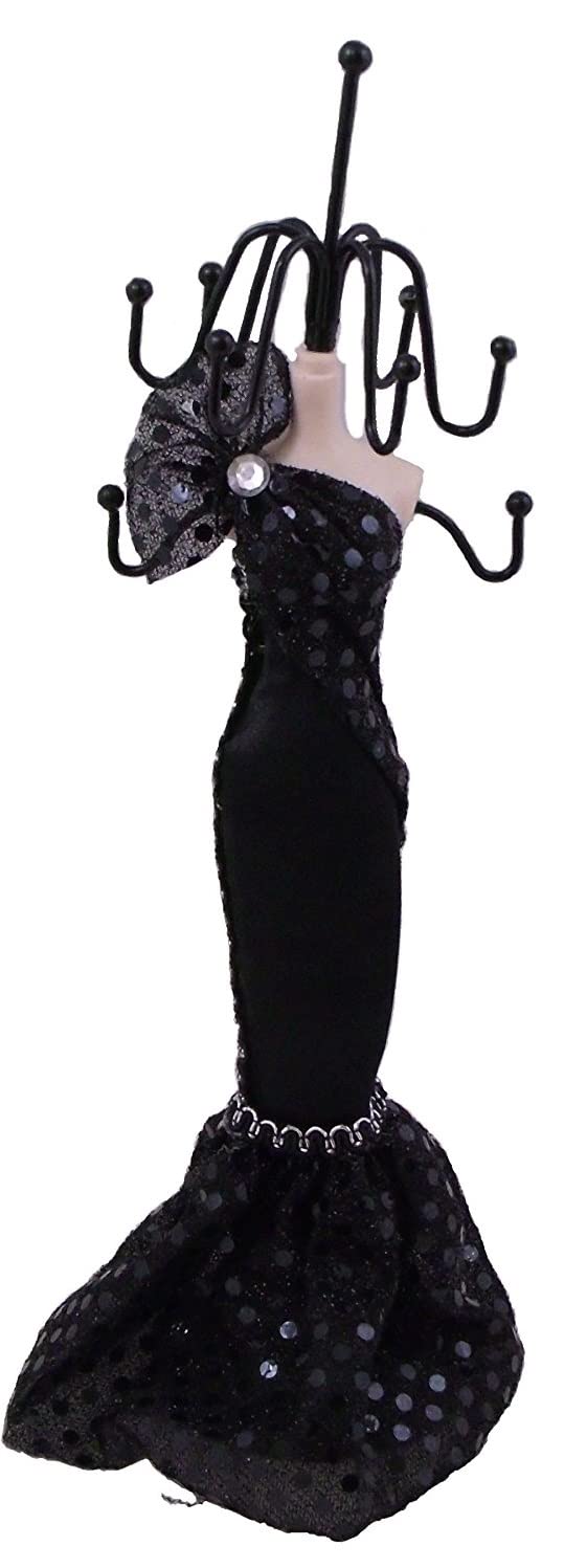 Romantic Road Black Jewelry Display Stand - Elegant Holder for Necklaces, Rings & Bracelets - Perfect for Boutiques, Jewelry Stores & Home Organization