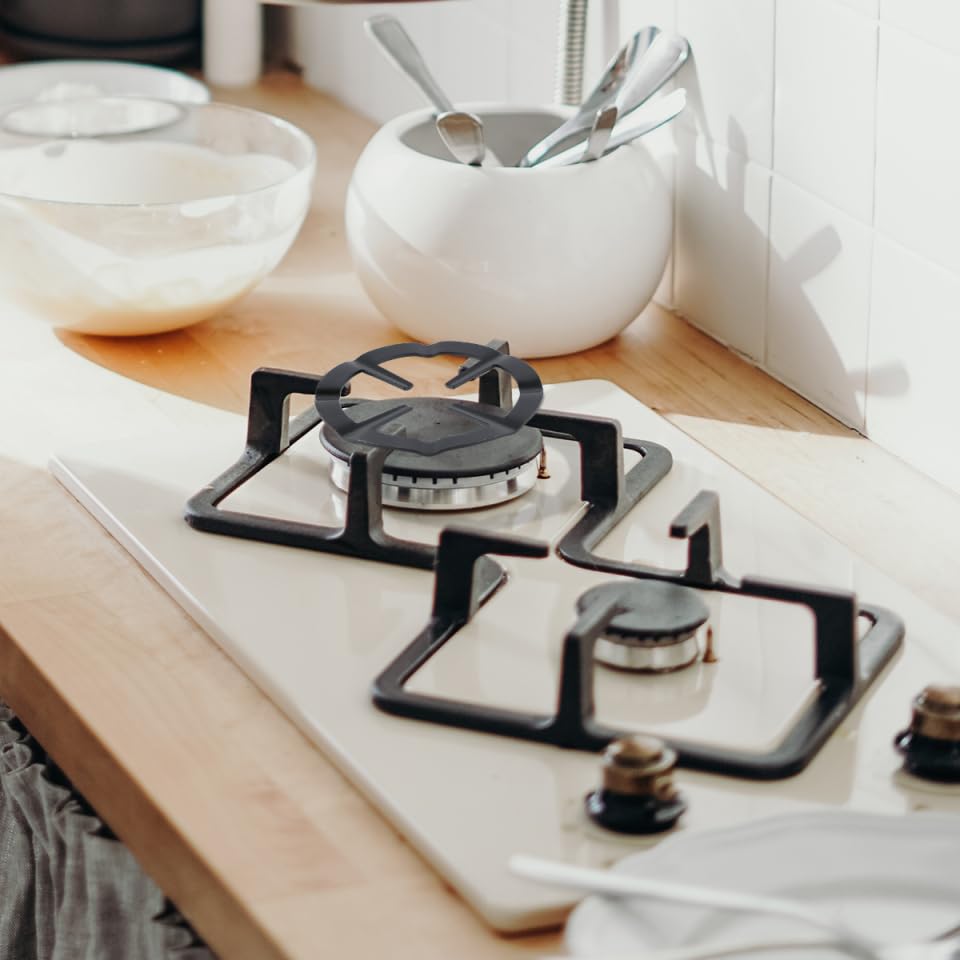 DOITOOL Heavy Duty Shelf Bracket - Universal Electric & Gas Stove Burner Stand, Pot Support Ring, Wok Burner Grate, Coffee Pot Holder - Durable Kitchen Range Accessory for Cooking, Grilling & Food Preparation