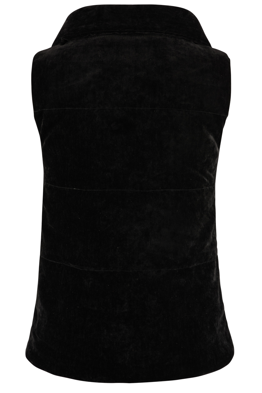Stylish Dylan Velvet Puffer Vest for Women - Winter Fashion Outerwear Cozy & Warm - Perfect for Casual Outings, Travel & Outdoor Activities