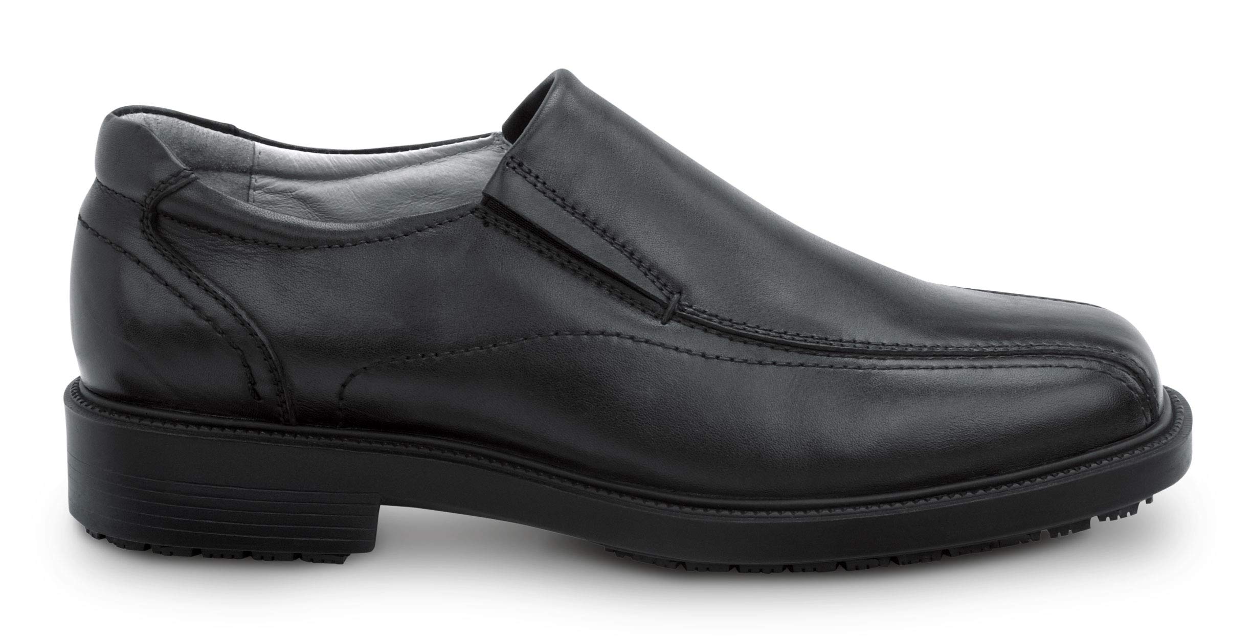 SR Max Brooklyn Men's Black Twin Gore Dress Style Soft Toe Slip Resistant Work Shoes - Comfortable & Durable for Office, Construction & Industrial Work
