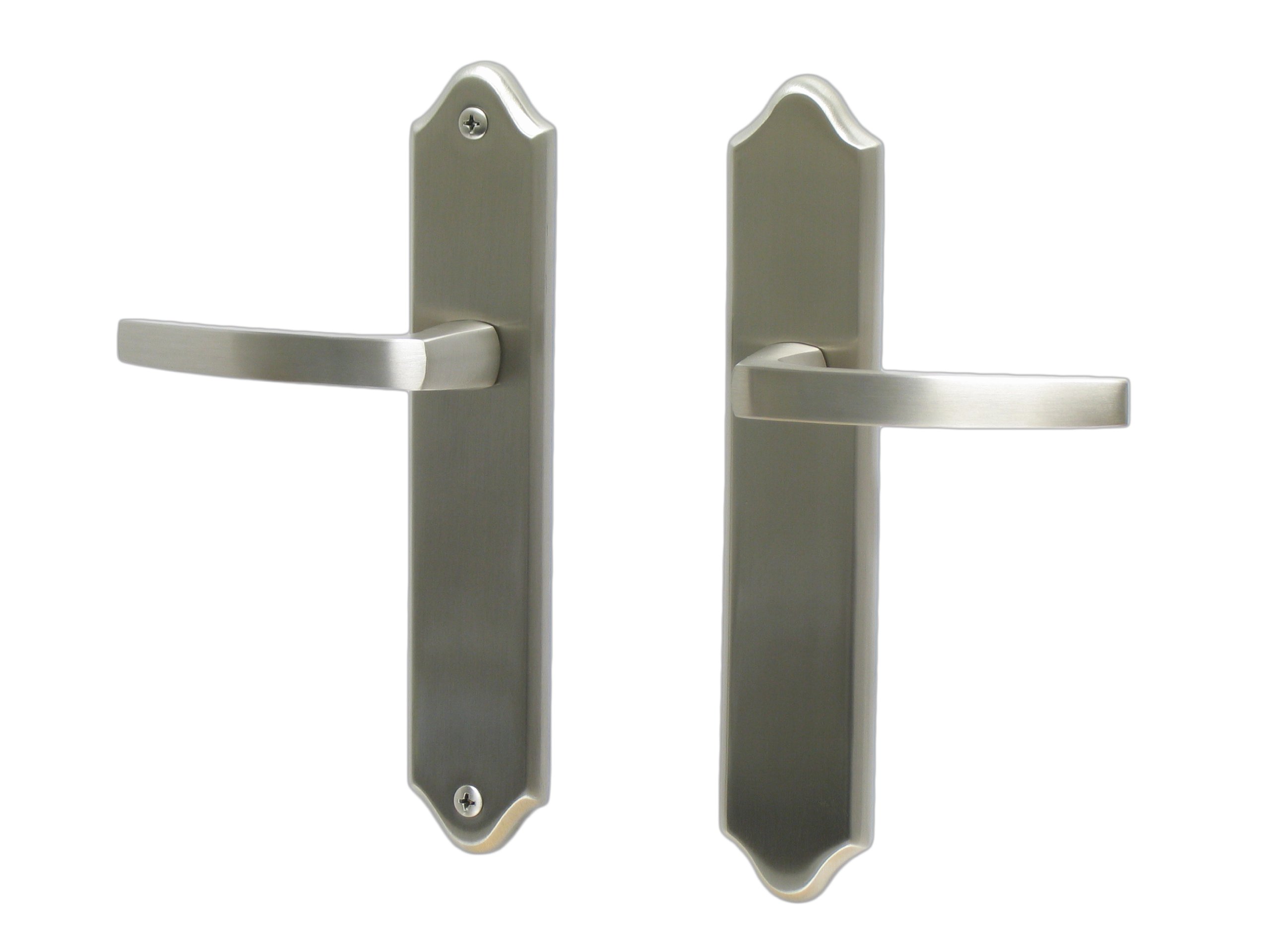 FPL Tuscany Solid Brass Right-Hand Door Lever Set in Satin Nickel - Elegant Interior Door Hardware for Homes, Offices & Commercial Spaces