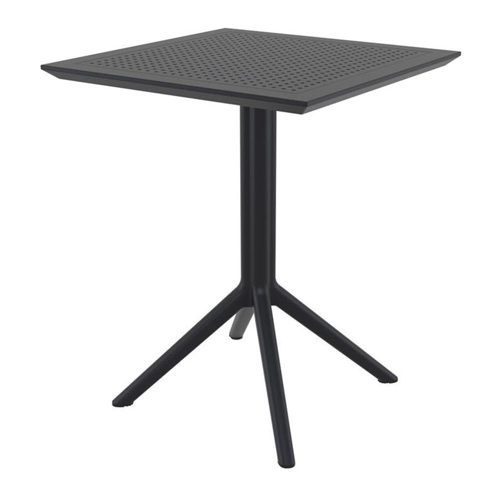 Compamia Sky 24 Inch Square Folding Table - Black Finish | Portable & Space-Saving | Perfect for Picnics, Camping, Parties & Indoor Use