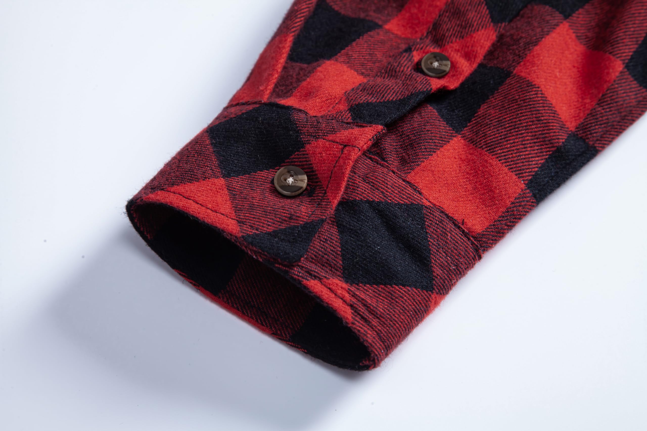 Men's Flannel Plaid Shirt - Regular Fit Casual Long Sleeve Button Down Fleece Shirt for Fall & Winter | Cozy Outdoor Camping, Hiking & Casual Wear