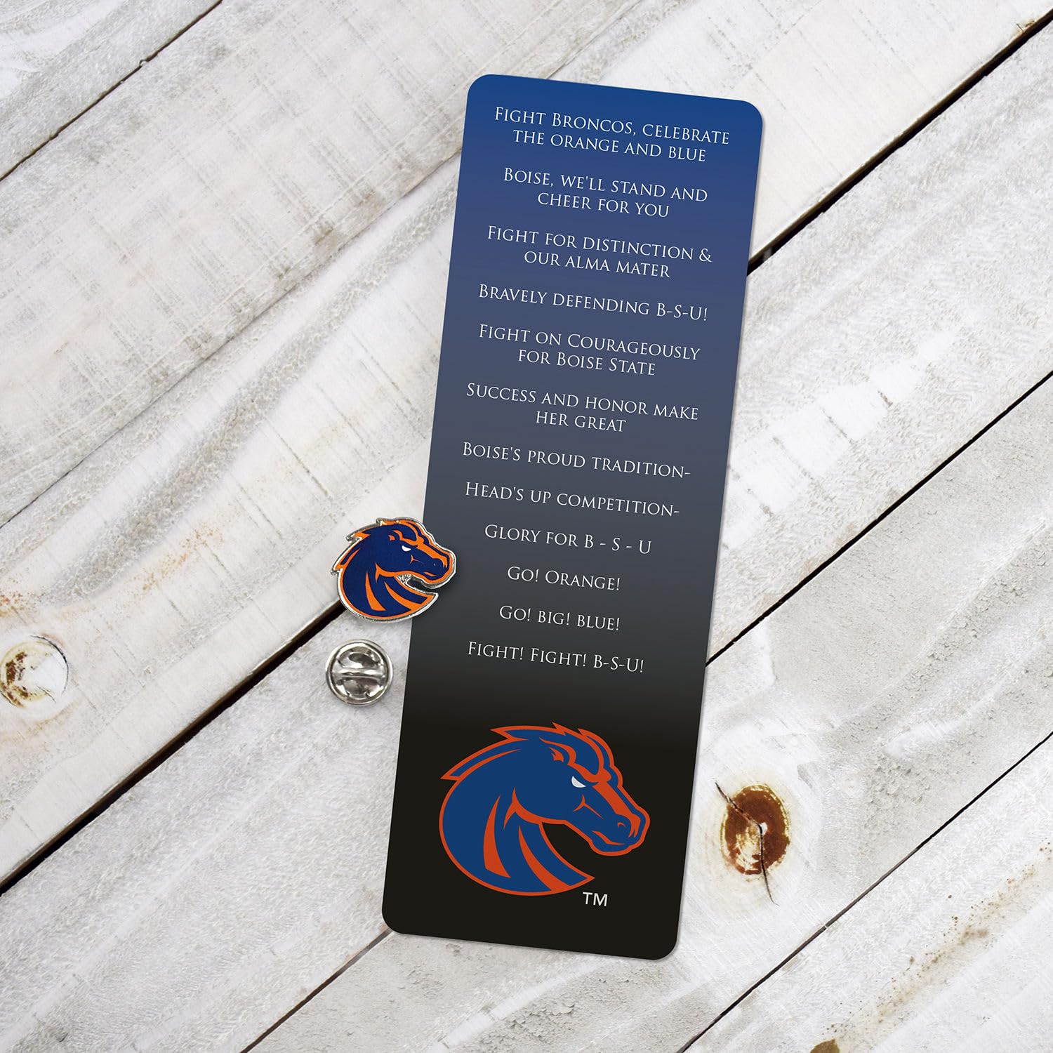 NCAA Bookmark & Lapel Pin Set - Officially Licensed University Fight Song Merch for Graduation Gifts