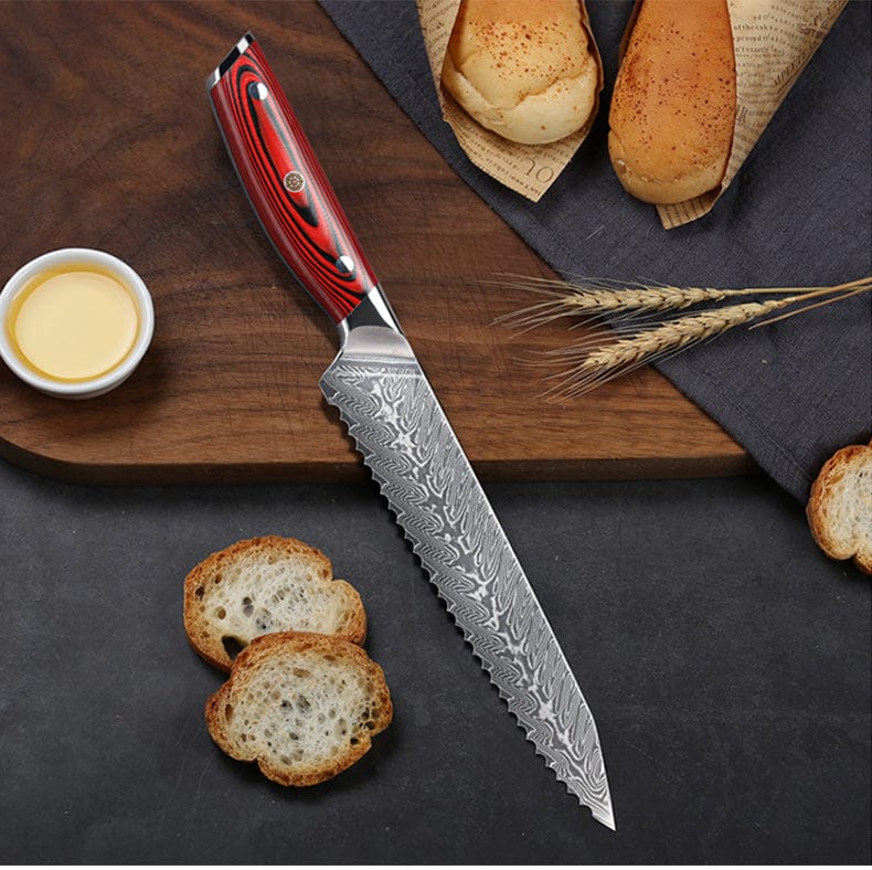 Premium Damascus Steel VG10 Core 6-Piece Japanese Kitchen Knife Set - Professional Chef Knives for Slicing, Dicing & Food Prep - Perfect for Home Cooks & Culinary Experts