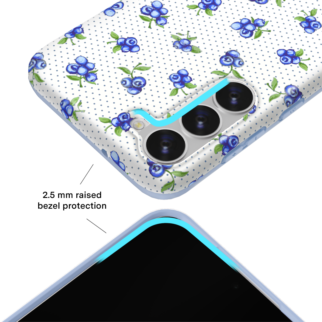 Samsung Phone Case for Baby - Soft Protective Blueberry Design Cover for Samsung Galaxy [Model] - Perfect for Infants, Toddlers & New Parents Gift